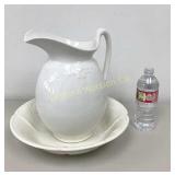 Pitcher & Bowl, Bowl had Been Repaired