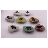 Carved Stone Refrigerator Magnets 8 PC Lot