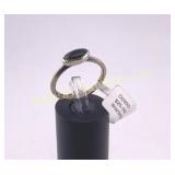 Ring Size 7.5 Sterling Black Onyx