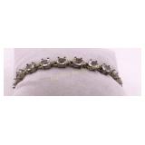 7ï¿½" Bracelet Sterling Silver & CZ