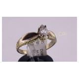 Ring Size 9.75 Sterling Silver, CZ