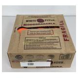 White Flyer Orange Clay Pigeons