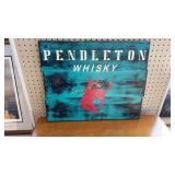 Wooden Pendleton Whiskey Sign