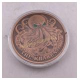 Five Ounce The Kraken .999 Copper Round
