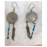 1936 Buffalo Nickel Earrings