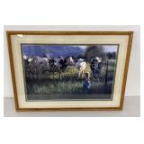 Framed Art Print Anniken & The Cow