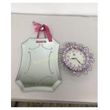 Royal Princess Jeweled Wall Clock Beveled Hanging