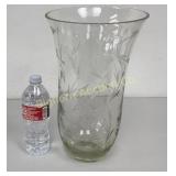 Large Crystal Vase 8" Diameter x 13" Tall