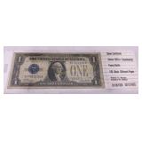 1928A One Dollar Silver Certificate Experimental