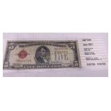 1928-C Five Dollar Red Seal Note