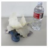 Decorative White Iris Wax Flower Sculpture