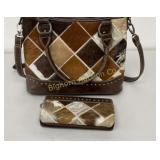 "Thirty Ranch" Hair on Purse & Matching Wallet