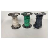 #10 Stranded Copper Wire Green, Black & White