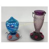 Hummingbird Feeders w/ Glass Containers 2 Pc Lot