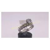 Engagement Ring Size 8 Sterling Silver E-Sparkle