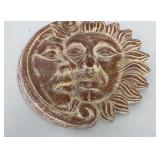 Terracotta 19' Sun & Moon Face Wall Decor