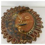 Terracotta 23' Sun & Moon Face Wall Decor