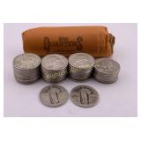 Roll of Silver Quarters Various Dates 1930's Thru