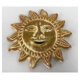 14' Terracotta Decorative Sun Face Wall Decor