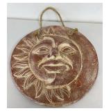 Terracotta 19' Sun & Moon Face Wall Decor