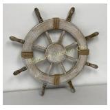 Resin Ships Wheel Wall Decor Approx 24' Diameter