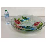 Art Glass Bird Bath Bowl 17 3/4'  Diameter