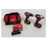 Milwaukee 18V ï¿½' Drill Driver & 1/4' Impact Driver