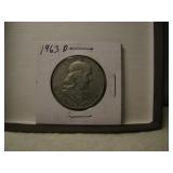 1963D Ben Franklin half  Silver dollar