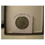 1951D Ben Franklin half Silver dollar