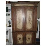 Handpainted double door cabinet