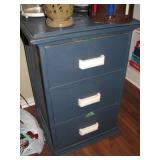 Blue 2 drawer cabinet
