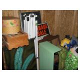 Misc contents of shed corner