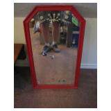 Framed etched mirror