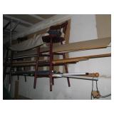 Flat top trunk with misc sporting equipment