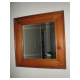 30" Pine frame mirror