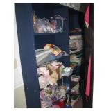 Bookcases & sewing books, magazines