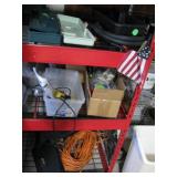 MIsc contents of garage shelf