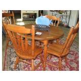 Oak Dining table with 4 chairs