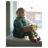 Glazed clay man figurine
