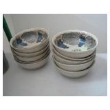 Set of glazed dishes