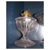 Old, glass Oil lamp base
