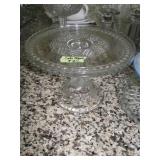 Crystal glass cake stand