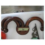 Wooden, antique wallmont coat holder