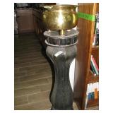 Brass planter with pedestal plant stand