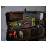 Tacklebox with misc fishing items