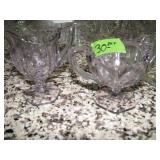 Flint Glass Cream and sugar set
