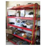 6ft Red metal garage shelf 1 of 2
