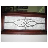 Wooden frame, leaded glass mirror