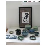 MIsc Oreintal style, glazed items