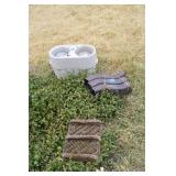 Outdoor tables, dog bowl, metal and more